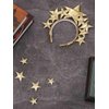 Yean Giant Star Headband Gold Goddess Halo Hair Band Festival Star Headdress Handmade Headpiece for Women and Girls