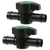 Habitech 2-Pack In-Line Barbed Ball Valve for 3/4 Inch Tubing - Regulate and Shut-Off/On Water Flow