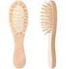 Wooden Paddle Hair Brush, Portable Cartoon Comb, Airbag Wood Massage Comb, Mini Travel Hairbrush for All Hair Types