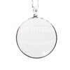 5X Magnifying Glass Pendant 1.6" Glass Lens Dia. and 35" Alloy Necklace (Silver)