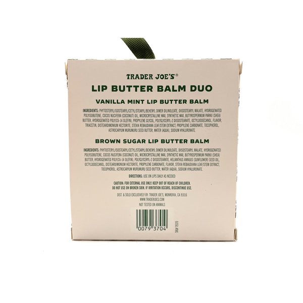 Lip Butter Balm Duo Vanilla Mint and Warm Brown Sugar, by Trader Joes 2-0.52oz/15g Each – Pack of 1