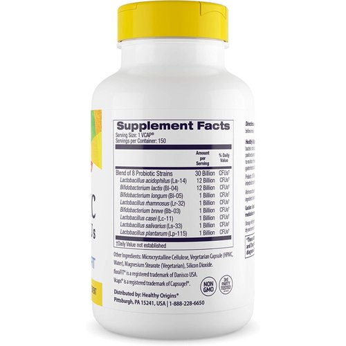 Healthy Origins Probiotic 30 Billion CFUs - Shelf Stable Probiotics for Women and Men - Supports Gut Health - Probiotics for Digestive Health - 150 Veggie Capsules