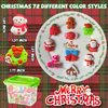 UUSYCUN 72PCS Christmas Mochi Squishy Toys for Party Favors, Xmas Squishies Bulk for Stocking Stuffer, Santa Squeeze Toys for Kids, Gifts, Presents, Advent Calendar, Classroom Prizes, Goodie Bags
