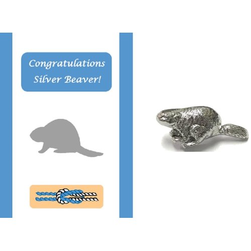 Silver Beaver Congratulations Card and Lapel Pin Gift Set