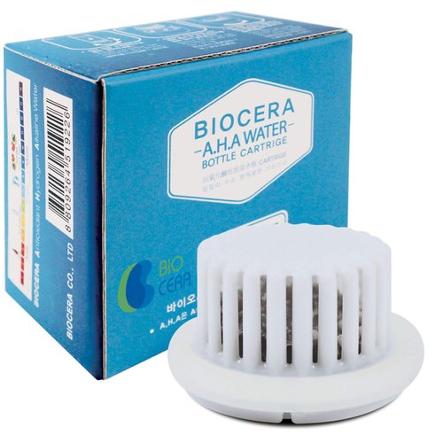 BIO CERA Water Filter Replacement Cartridge for Alkaline Hydrogen Antioxidant Sport Water Bottle, Portable Filtered Water Bottle Ionizer, 500ml