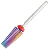 Delanie 5 in 1 Carbide Nail Drill Bit for Acrylic Nail & Gel Nail, Tapered Nail Bit, Professional Manicure Salon Supplies, Fine Grit, Gradient Purple