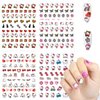 3D Cartoon Nail Art Stickers Self Adhesive Cute Nail Decals 6 Sheets Kawaii Design Nail Charms for Acrylic Nails Supplies Designer Nail Stickers for Women Girls DIY Nail Decorations Accessories
