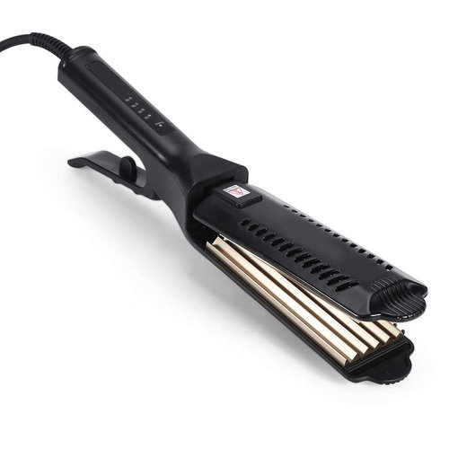 ZJchao Hair Crimper for Women, Ceramic Tourmaline Hair Crimper, 6 Teeth Corrugated, Adjustable Temperature, Clip Volumizing Crimper, Hair Styling Tool