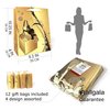 allgala 12-PC Premium Golden Printed Gift Bags-10 MED-GP54608