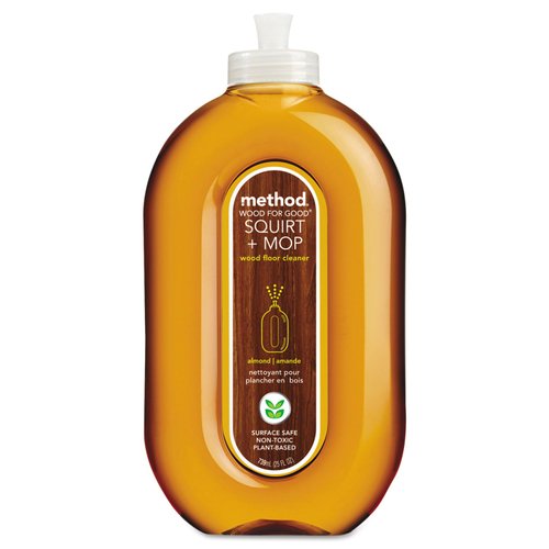 Method 00562 Squirt + Mop Wood Floor Cleaner, Almond Scent, 25 oz Squirt Bottle