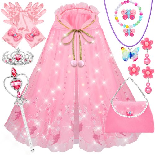 YAOOBEY Princess Dress Up Clothes for Girls 4-6,Halloween Princess Costumes for Girl 3 4 5 6 7 Year Old Christmas Birthday Gifts