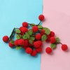 Ximimark 50pcs,Red Cherry Pom Pom DIY Hair Accessories Hairpin Headwear Brooch Pin Clothing Bag Jewelry Small Accessories Ball Pendant Versatile Decoration Material
