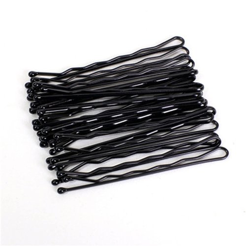 Lopsity 100PCS Bobby Pins for Girls Women,Color Bobby Hair Pins Hair Styling Clips with Storage Box for Women,Mix Colorful Metal Bobby Pins for All HairType (black)