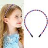 HOXIEYA Independence Day Rhinestone Headband Blue Red Patriotic Hair Band 4th July Headband for Women Girls Patriotic Holiday Decoration Supllies 1pcs