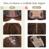 Benehair Hair Toppers for Women Real Human Hair 100% Remy Human Hair Pieces for Women with Thinning Hair Clip In 8 * 10cm Topper 10 Inch 30g Clip in Hair Extensions Golden Brown