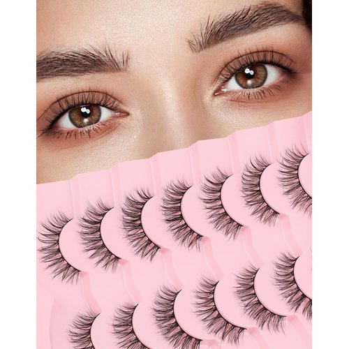 Lash natural wispy eyelashes, Frihappy false eyelashes, Wispy Strips, Faux Mink Lashes, black band lashes, pestañas postizas naturales, 7 pairs, Frihappy 2024 lashes #Virgo