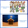 FaCraft Christmas Nativity Craft Stickers - 24 Sheets Self-Adhesive Make a Nativity Scene Sticker Funny Christmas Crafts Religious Party Favor Nativity Scene Party Game for Kids