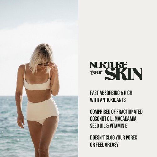 PIRETTE Dry Body Oil, Women’s Beach Inspired Hydrating Mist for Hair & Body, with Coconut Oil & Vitamin E, 4 Fl Oz