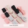 CIEHER 12 PCS Makeup Headband for Women Wrist Washband Scrunchies Cuffs for Washing Face, Soft Bow Hair Band Matching Wristbands, Spa Headband Coral Fleece Bow Headbands for Girls