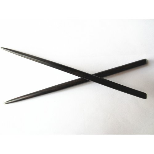 Myhsmooth Zz-bs-zg 2 Count Hair Sticks Natural Ebony (Black Sandalwood) Handmade Carved Hair Clip Shawl Hair Pins Pack of 2 Pcs