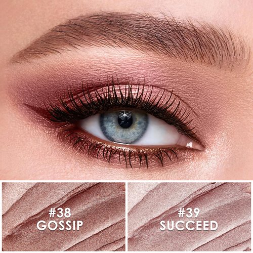 FOCALLURE 2 Pcs Cream Eyeshadow Stick,Brightener Eyeshadow Pencil Crayon,Highlighter Eye Shadow Stick Sets with Crease-proof Formula,Long Lasting Waterproof Eye Shadow Make Up,Silky Peach