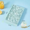 Round Ice Cube Tray with Lid & Bin Ice Ball Maker Mold for Freezer with Container Mini Circle Ice Cube Tray Making 66PCS Sphere Chilling Cocktail Whiskey Tea Coffee 2 Trays 1 ice Bucket & Scoop