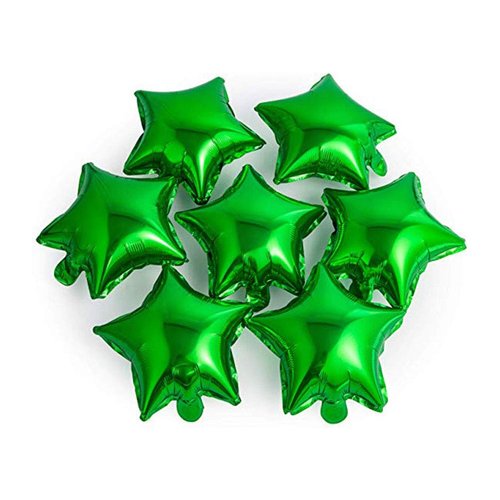 AnnoDeel 20pcs 18inch Green Star Balloons, Mylar Star Foil Balloons for Wedding Birthday Baby Shower Spring Green St. Patrick's Party Supplies Mardi Gras Party Decorations