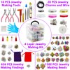 4 Layer Jewelry Making Supplies Kit with Jewelry Making Tools, Jewelry Charms and Wire, Findings and Assorted Beads for DIY Bracelet, Necklace, Earrings Making or Repairing