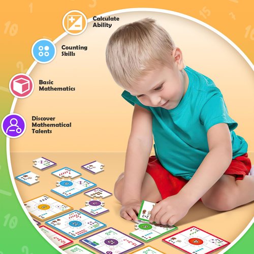 Edulok Math Games for Kids 5-7, Addition and Subtraction Educational Games, Math Puzzles Manipulatives for Preschoolers, Math Flash Cards, Kindergarten Learning Activities, Classroom Must Haves