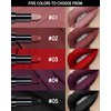 Dark Purple Lipstick Long Lasting for Women, Hydrating Matte Velvet Lip Gloss Superstay Liquid Lipstick Intense Color Non Stick Smudge-Proof & Waterproof Lipgloss Bold Glow Goth Lip Stick Makeup-04