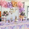 81 Pieces Butterfly Birthday Decorations - Purple Butterfly Party Decorations Butterfly Plates, Napkins and Flower Butterfly Tablecloth for Fairy Butterfly Birthday Party Supplies, Serve 20