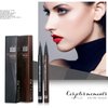 Vtrem 2 Pack Waterproof Liquid Eyeliner: Black/Dark Brown Liquid Eyeliner Pencil Smudge Proof Slim Eyeliner Freckle Pencil Makeup Tools Long Lasting All Day