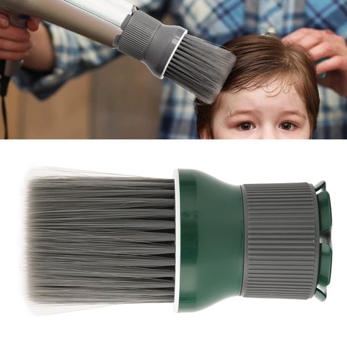 Neck Brush, Neck Duster Brush Hair Brush Green Fiber Soft Hair Salon Clean Broken Hair Brush Shre...