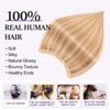 Halo Hair Extensions Real Human Hair,Prokyvity Halo Hair Extension 100% Human Hair,Halo Extensions Real Human Hair,Human Hair Halo Extensions,12P613 Golden Brown Mixed Bleach Blonde 16inch