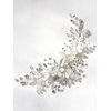 SWEETV Wedding Hair Clip Comb Handmade Bridal Hair Accessories for Women Wedding Hair piece,Silver