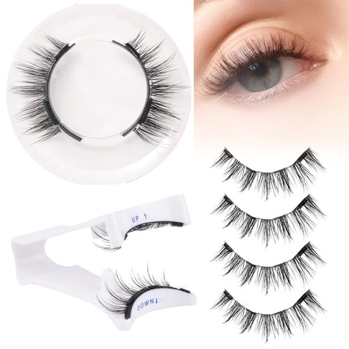 Tongpeil Magnetic Eyelashes, Magnetic Lash with Applicator, Natural Look Reusable Magnetic Lashes Kit No Glue or Eyeliner,D Curl Faux Mink Waterproof False Eyelashes with Magnets