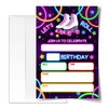 4x6 Roller Skate Birthday Invitation, Party Invitations, Glow Neon Party Favors, Roller Skate Party Decorations, Kids Birthday Invitations, 20 Cards with 20 Envelopes.(45) (Roller(45)) (roller(23))
