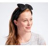 CAMPANELLI Big Bow Headband (2-Pack) for Washing Face, Makeup, Spa, Shower & Gym. FreshFace Soft Fleece Hair band as seen on QVC (Black)