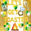 Letromp Camp Bachelorette Party Decorations Gold Let's Get Toasted Balloons Happy Camper/Weekend In The Woods/Lake Hiking/Mountain/Camping Themed Engagement Bridal Shower Party Supplies Decorations