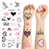 10 Sheets Y2k Aesthetic Temporary Tattoos Stickers for Girls, Cool 2000s Cyber Trendn Temporary Tattoos Stickers Y2K Birthday Themed Party Supplies Decoration Favors Cartoon Sticker for Kids Teens
