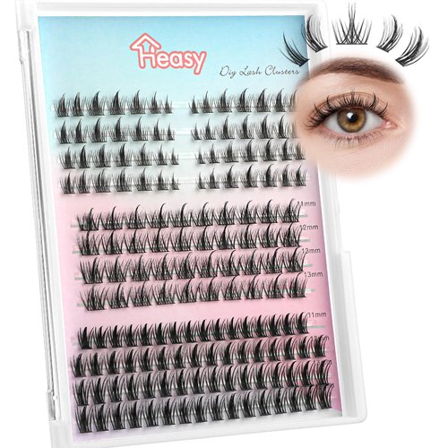 Heasy Manga Lash Clusters, Manhua Lash Clusters 160Pcs Lash Clusters with Spiky 3 Styles Anime Lashes Cluster Individual Lashes Manga Cosplay Lashes Korean Lashes Salon DIY, Black