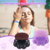 2pcs Sunscreen Applicator for Kids, Sunblock Buddy Brush Sun Lotion Applicator Portable Travel Foundation Sun Cream Brush Set with Protective Case for Children Body Makeup (Purple, Brown)