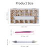AMLAVIFISH Rhinestones for Nails, 6080Pcs Gold Nail Art Rhinestones Kit, Gold Gems for Nails, Crystals Diamonds for Nail Art Design, Mix Sizes Nail Gems(Picking Pen and Tweezers Included)
