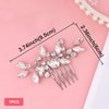 OIIKI 1 PCS Silver Rhinestone Hair Comb, Clear Rhinestones Metal Bridal Hair Comb, Wedding Crystal Hair Accessories for Women, Brides for Christmas, Parties, Prom, Dance