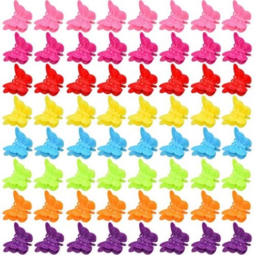 100 Packs Assorted Color Butterfly Hair Clips, Beautiful Mini Clips Accessories for Women and Girls, Random