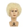 Baruisi Jumbo Disco Afro Wig Fluffy Synthetic 70s Hippie Costume Wig for Men,Blonde