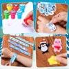 Dispowreath 110 Pcs Winter Party Favors for Kids Polar Animals Coloring Books Crayons Slap Bracelets Mochi Stress Toys Stampers Stickers for Holiday Goodie Bags Stuffers Classroom Rewards Supplies