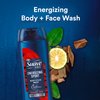 Suave Men Face & Body Wash, Body Cleanser for Moisturized Skin, Energizing Sport, With an All day Fresh Scent 18 oz