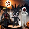 EICHIMEOW 3 PCS Siren Head Plush Toys Cartoon Dog Cartoon Cat Cartoon Rabbit Plush Stuffed Toys Halloween Christmas Horror Soft Animal Plush Toys for Home Party Gift Birthday Toys