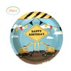 Construction Birthday Party Supplies for Boys Kids, 20 Plates and 20 Napkins, for Excavator Themed Birthday Party Decorations Set